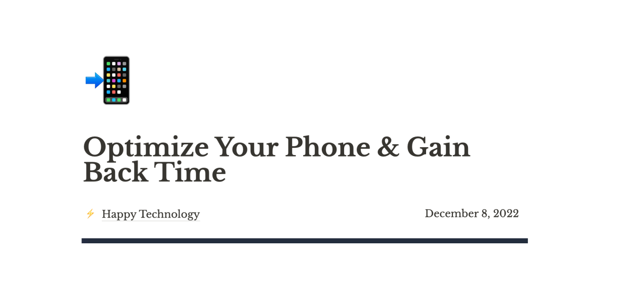 Optimize Your Smartphone For Performance